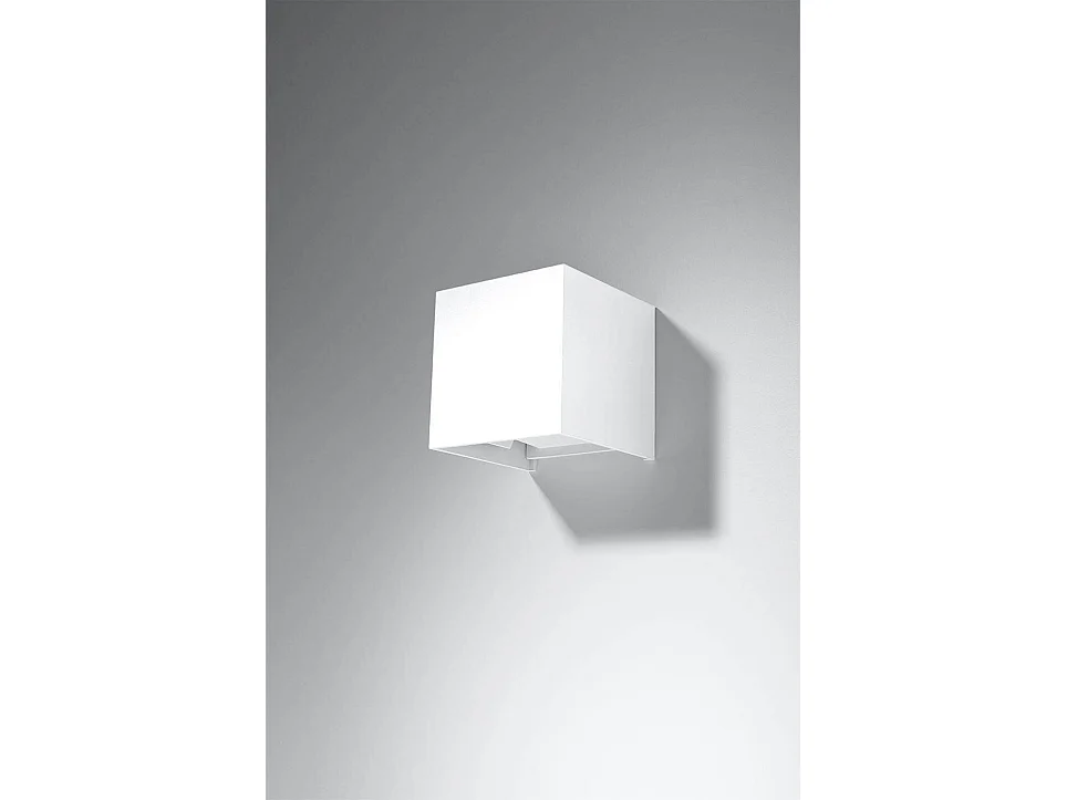 Candeeiros De Parede Luca Moderno, Alumínio - 1 Lichtbronnen - L.10 X H.10 Cm - Branco