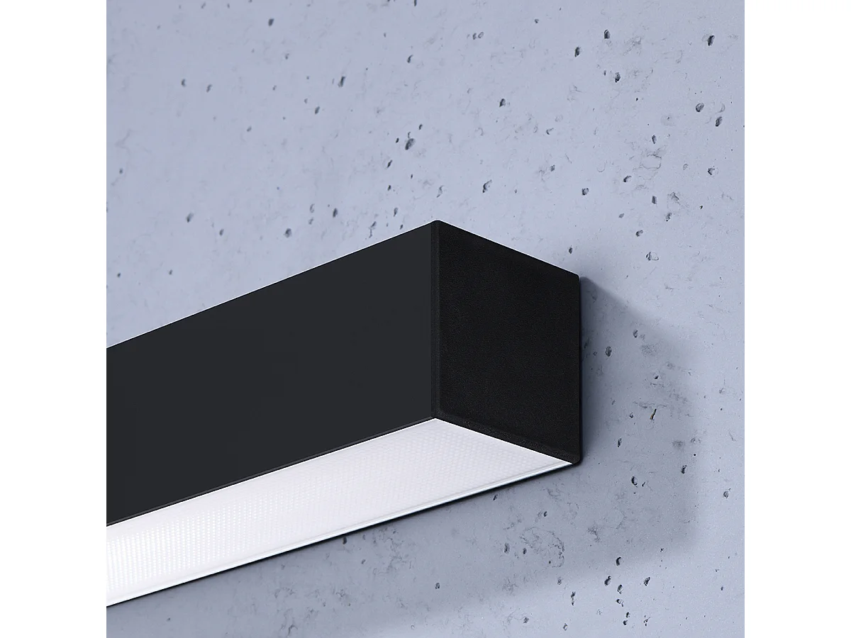 Applique da incasso a LED integrate Nere 145cm 4000K Apliques empotrables LED integrados Negro 145cm 4000K