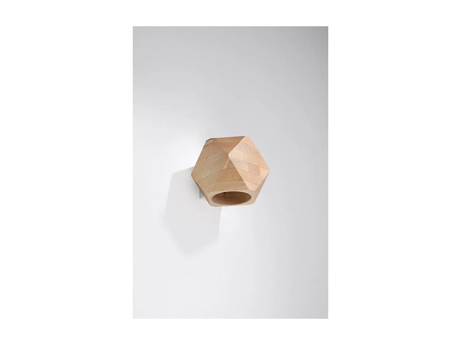 Sollux Lighting Woody Lampada da parete Up & Down, legno naturale, 1x G9