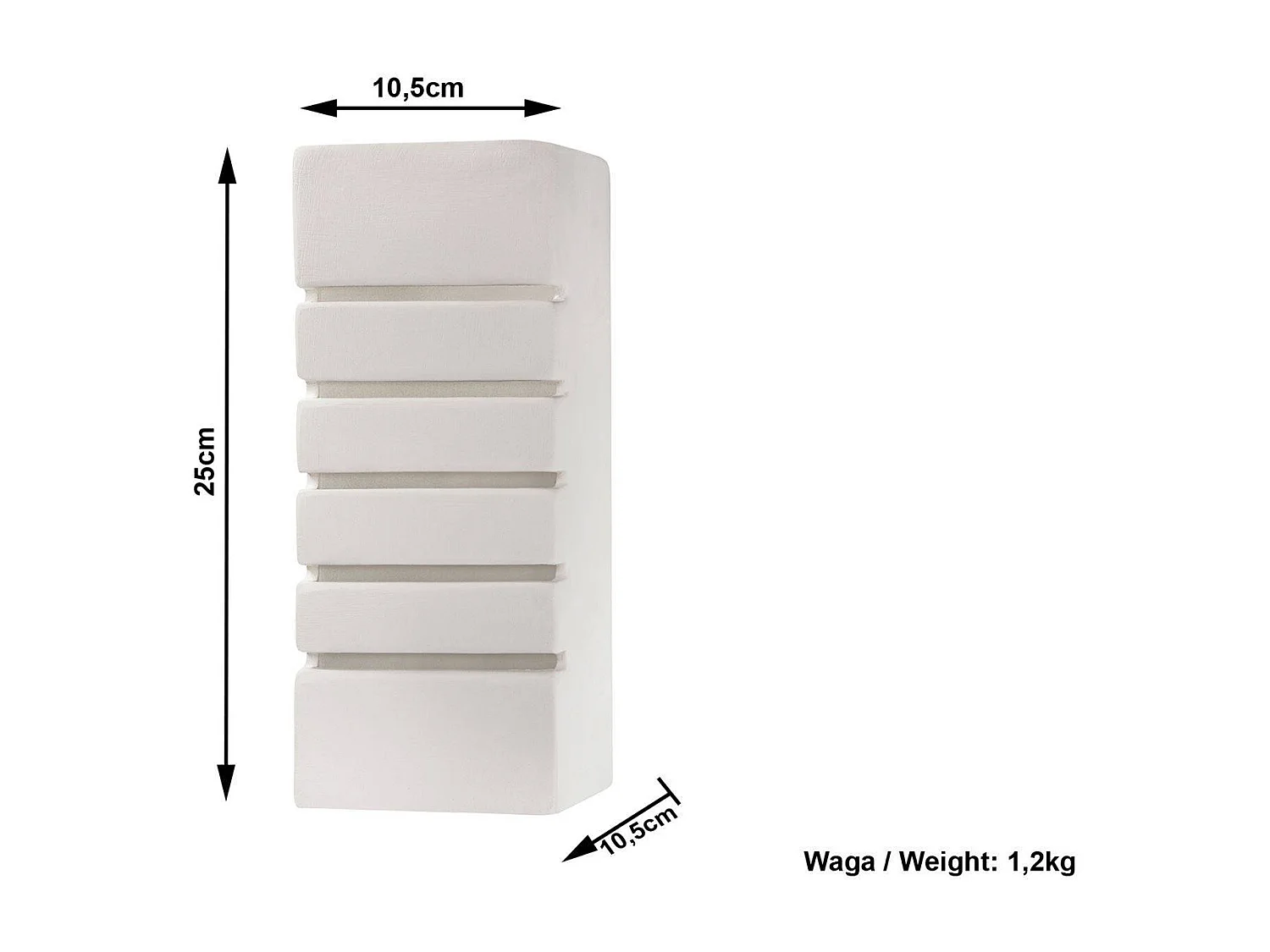 Sollux Applique murale à 1 ampoule en céramique blanche, E27