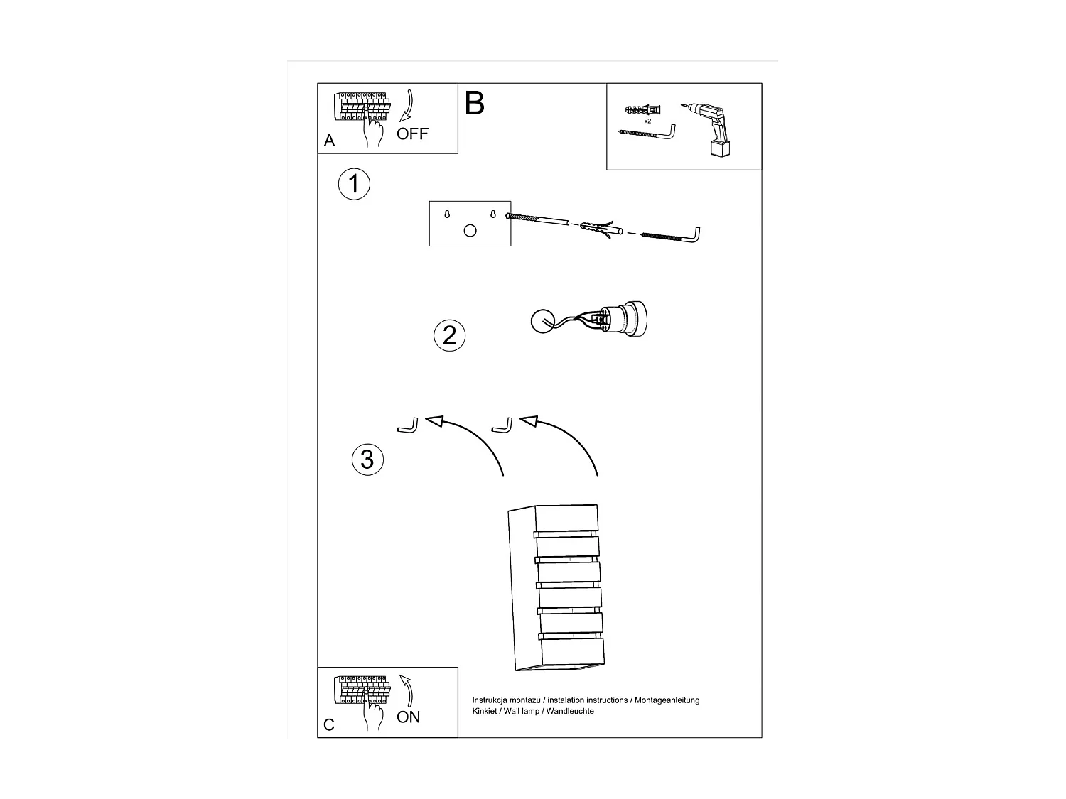 Sollux Applique murale à 1 ampoule en céramique blanche, E27