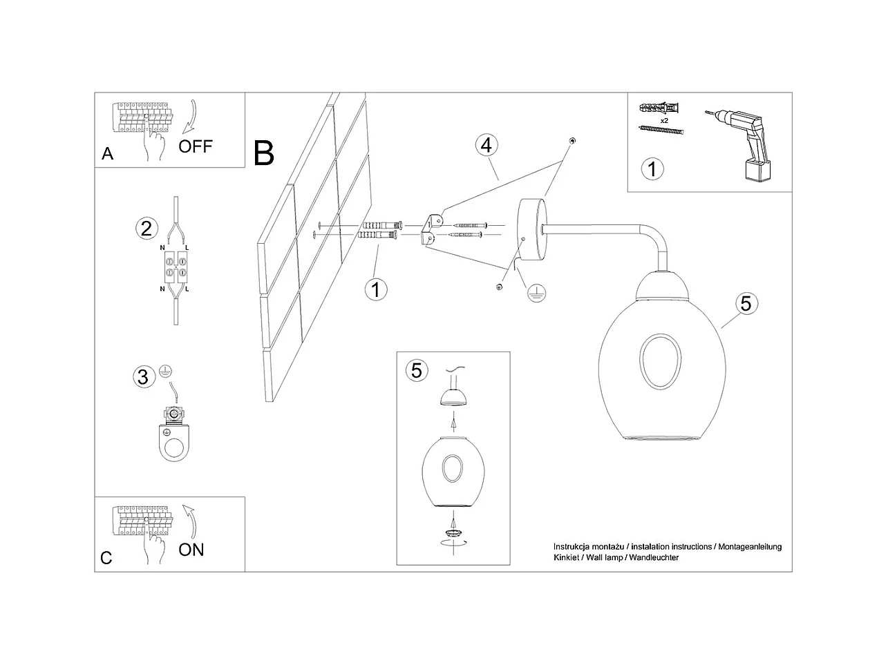 Sollux Fillan Applique Noir