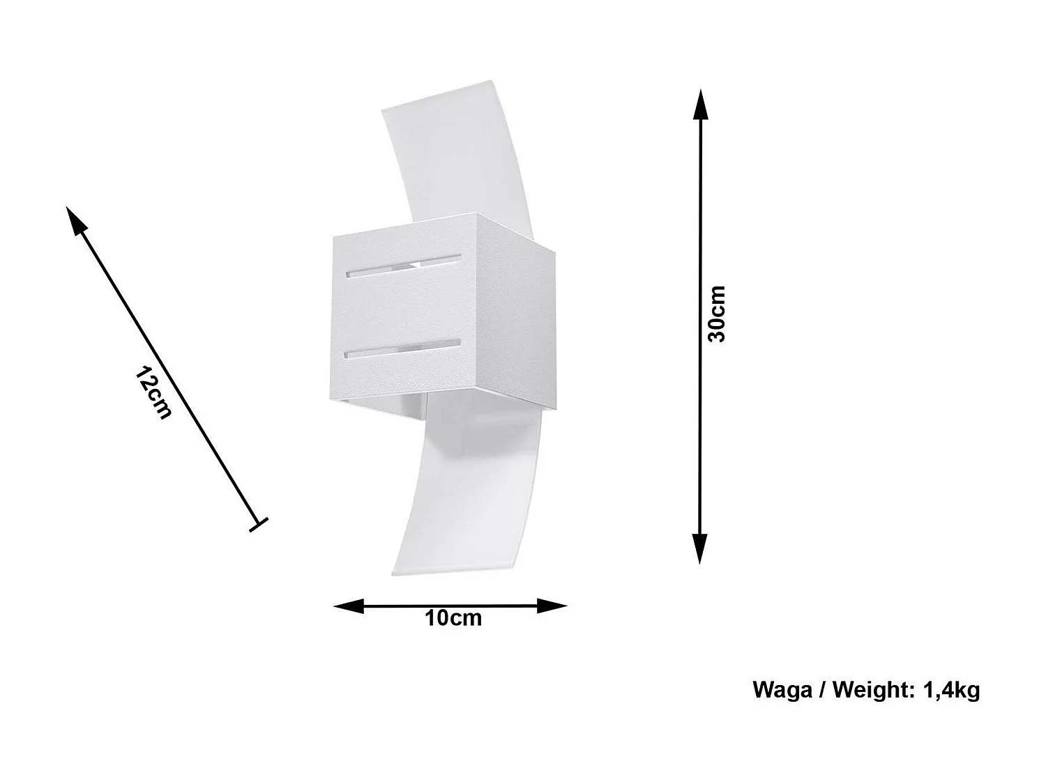 Sollux LORETO Applique murale à 1 lumière, blanc, G9