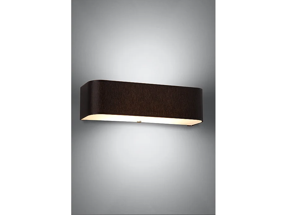 Kinkiety Minimalistyczny Lokko, Tkanina/Szkło/Stal - 2 Źródło - L.45 X H.12 Cm - Czarny