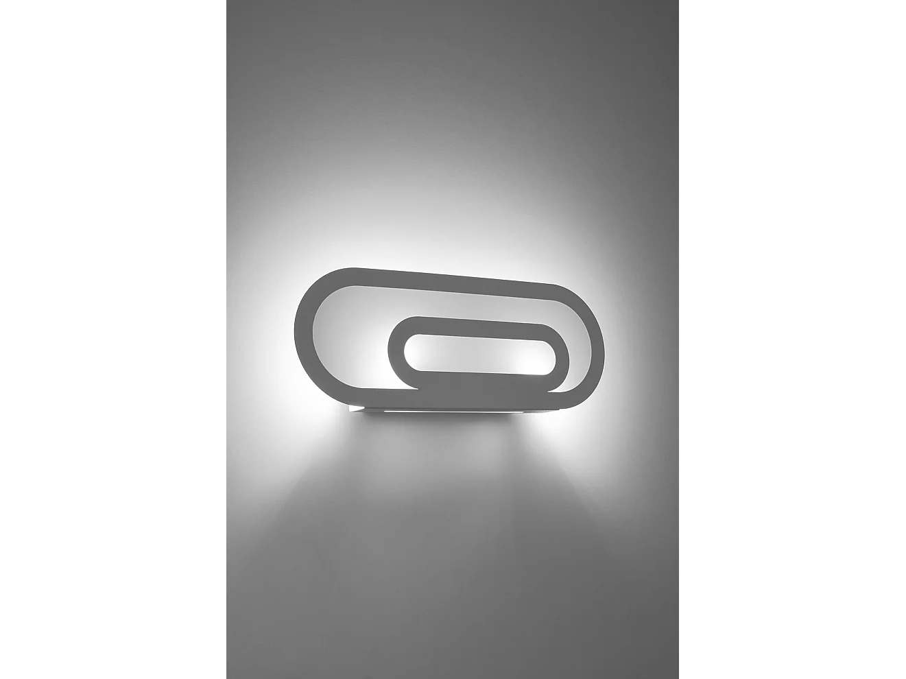 Wandlampen Saccon Modern Van  - 2 Lichtbronnen - L.40 X H.15 Cm - Wit