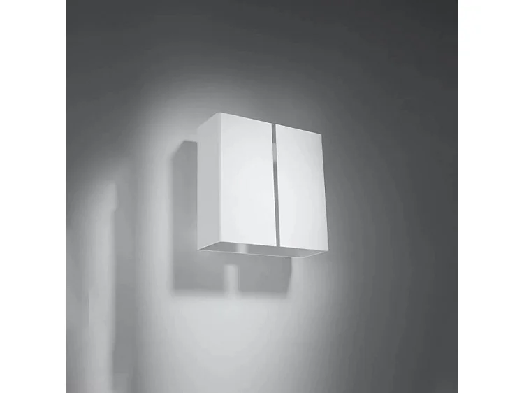 Kinkiety Nowoczesny Linea, Stal - 2 Źródło - L.18 X H.9 Cm - Biały