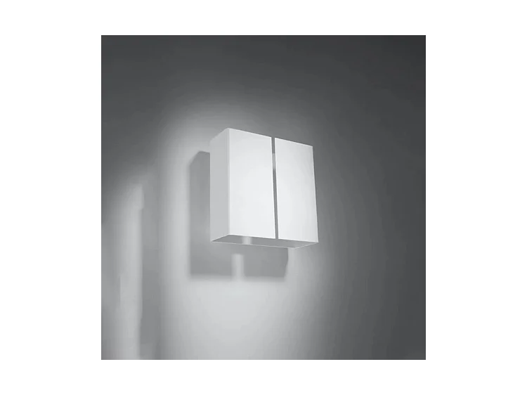 Wandlampen Linea Modern Van  - 2 Lichtbronnen - L.18 X H.9 Cm - Wit
