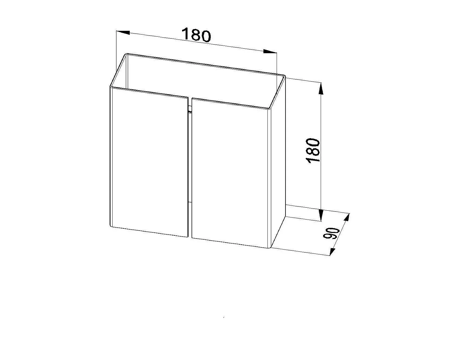 Kinkiety Nowoczesny Linea, Stal - 2 Źródło - L.18 X H.9 Cm - Biały