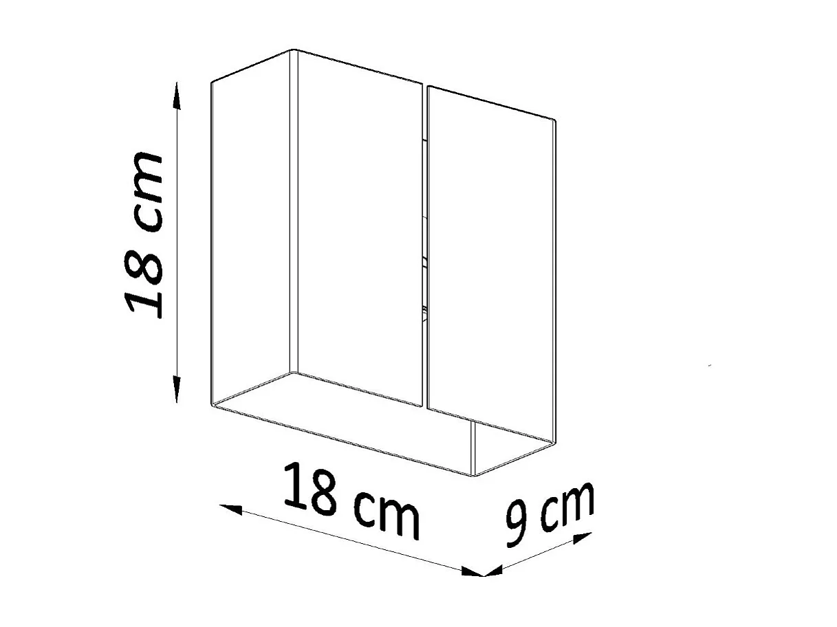 Candeeiros De Parede Linea Moderno, Aço - 2 Lichtbronnen - L.18 X H.9 Cm - Branco