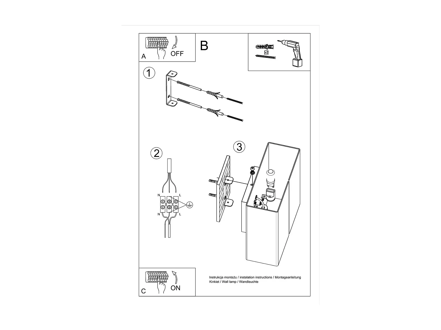 Candeeiros De Parede Linea Moderno, Aço - 2 Lichtbronnen - L.18 X H.9 Cm - Branco
