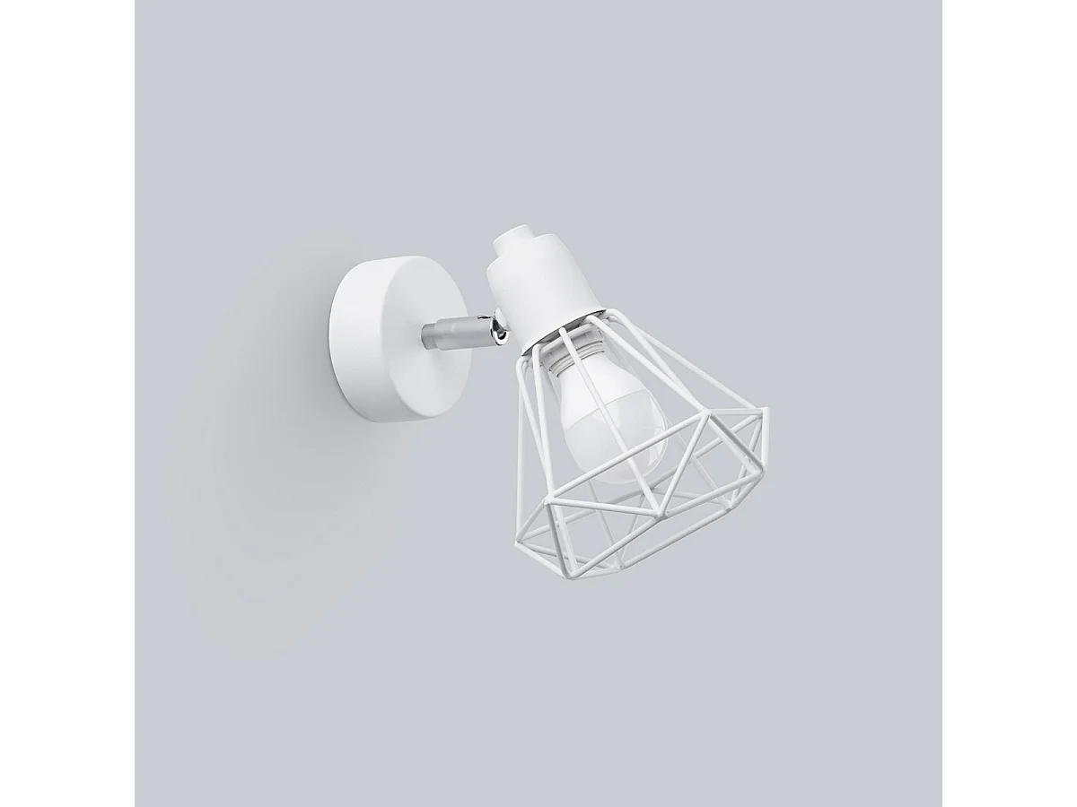 Candeeiros De Parede Artemis Moderno, Aço - 1 Lichtbronnen - L.18 X H.18 Cm - Branco