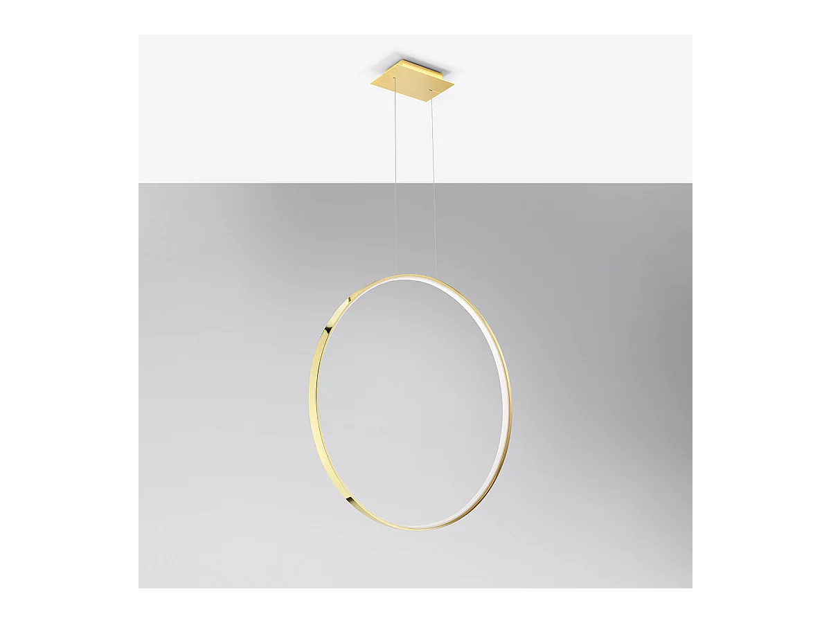 Hanglampen Rio Modern Van  - 1 Lichtbronnen - L.78 X H.150 Cm - Gouden