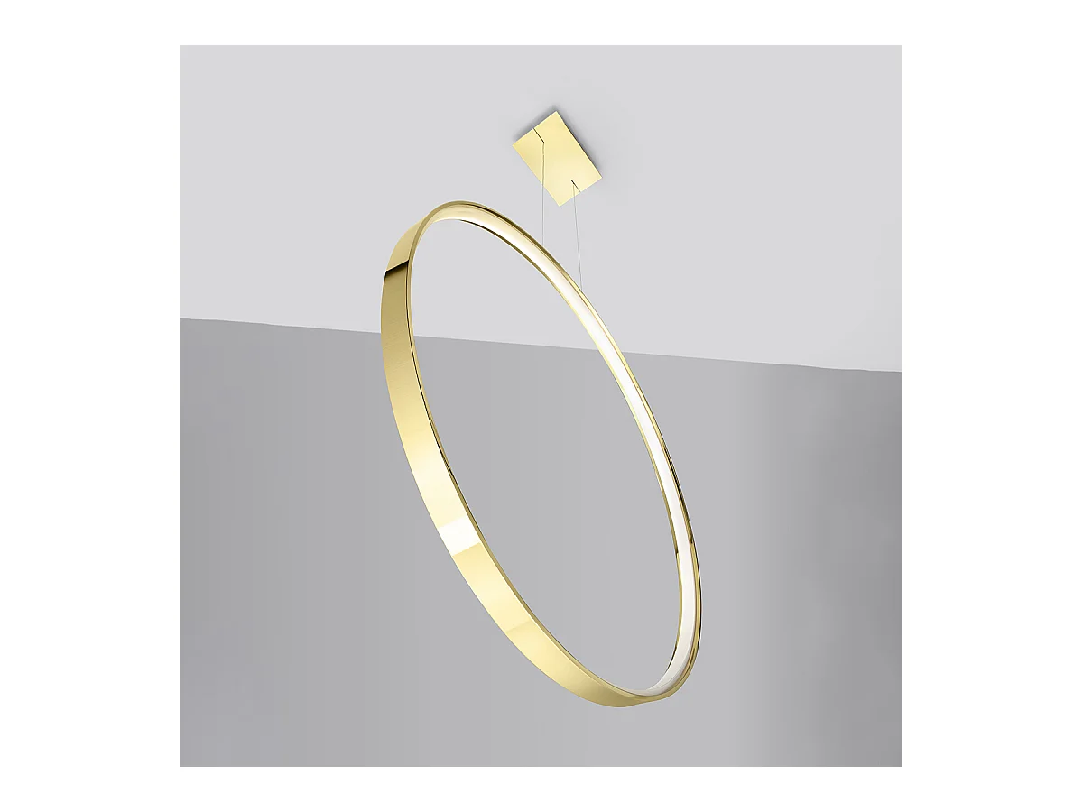 Hanglampen Rio Modern Van  - 1 Lichtbronnen - L.78 X H.150 Cm - Gouden