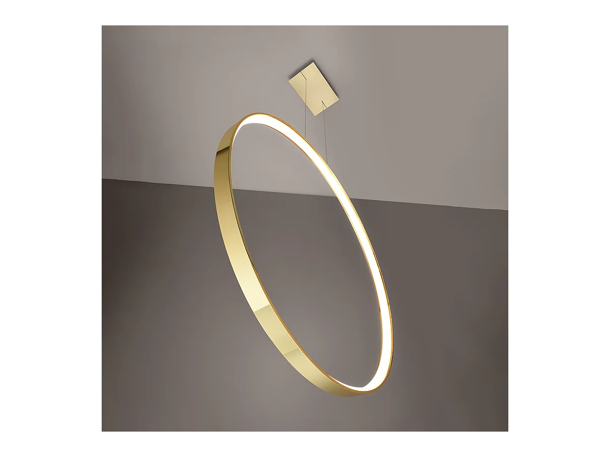 Hanglampen Rio Modern Van  - 1 Lichtbronnen - L.78 X H.150 Cm - Gouden