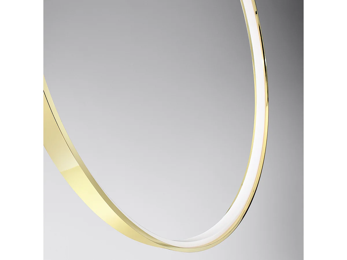 Luminárias Pendentes Rio Moderno, Alumínio - 1 Lichtbronnen - L.78 X H.150 Cm - Dourado