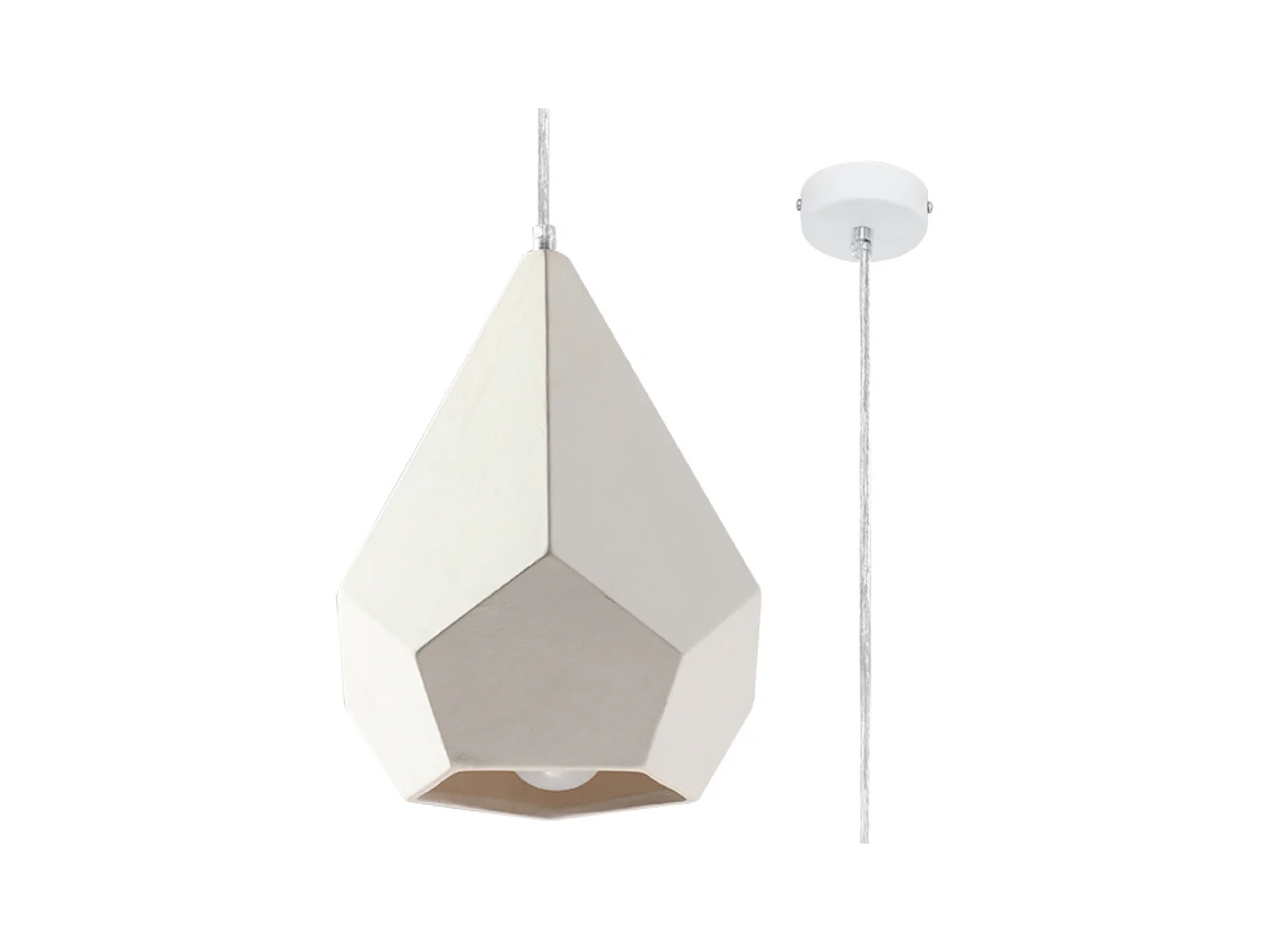 Sollux PAVLUS Suspension Céramique Blanche E27