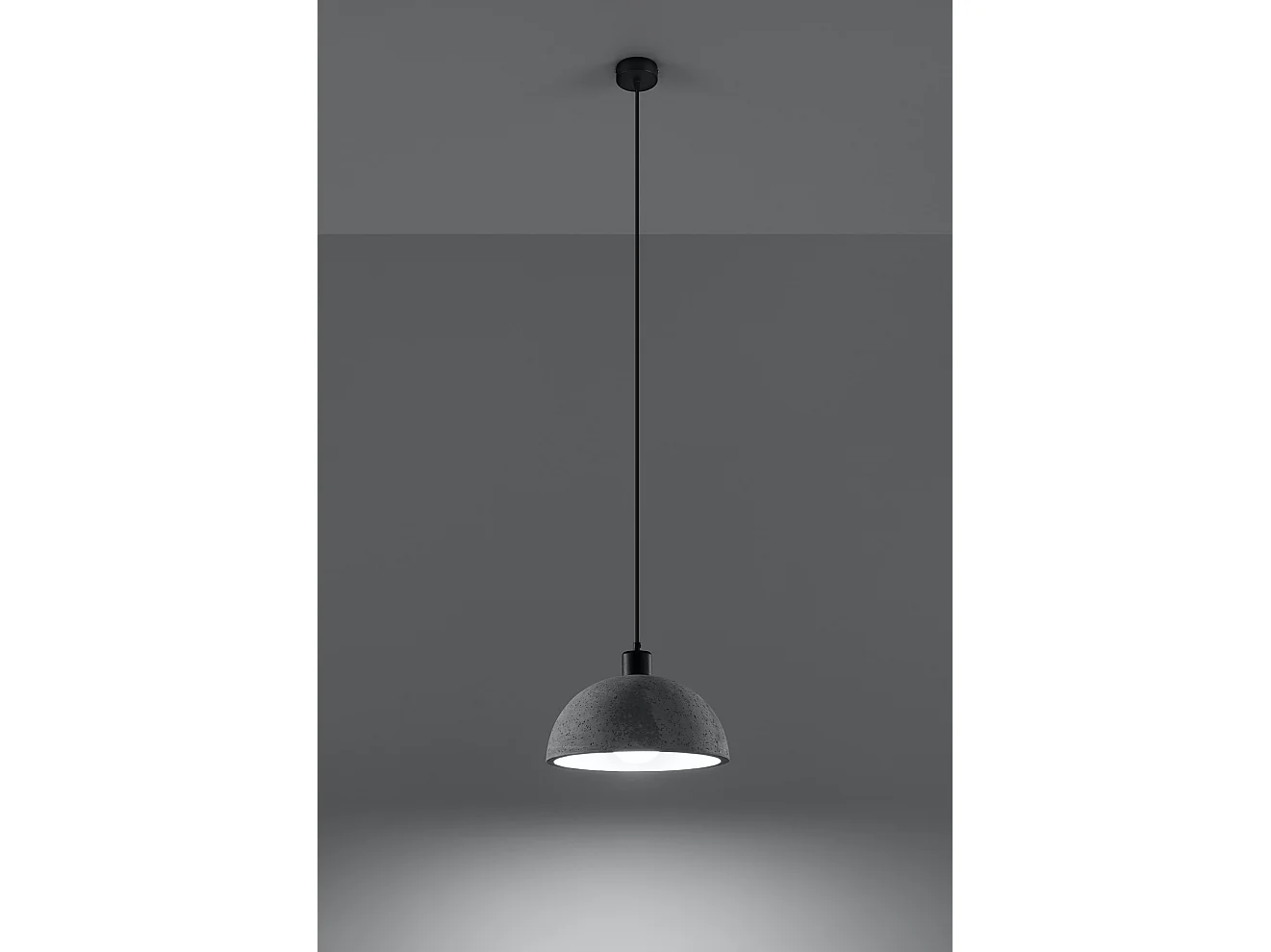 Hanglampen Pablito Industrieel Van  - 1 Lichtbronnen - L.30 X H.120 Cm - Grijs