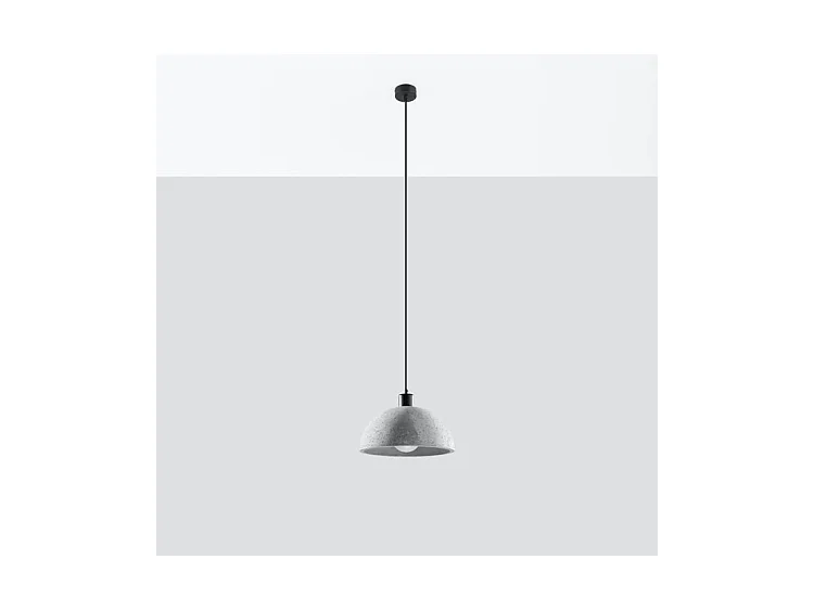 Sospensione Cupola Grigio Chiaro E27 Cúpula colgante gris claro E27