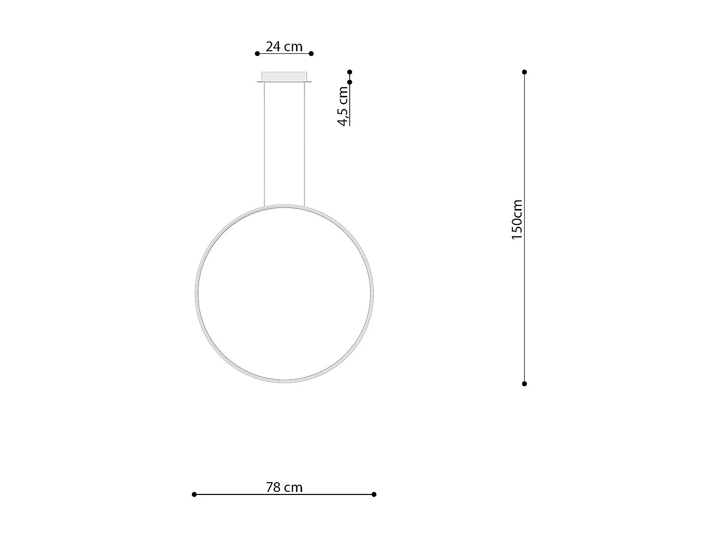 Lampa wisząca RIO 78 złota LED 3000K