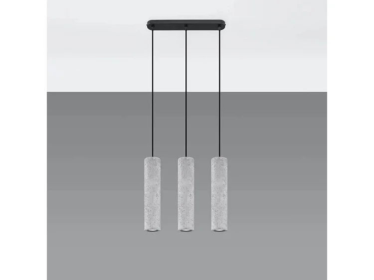 Sollux LUVO Suspension triple gris clair GU10
