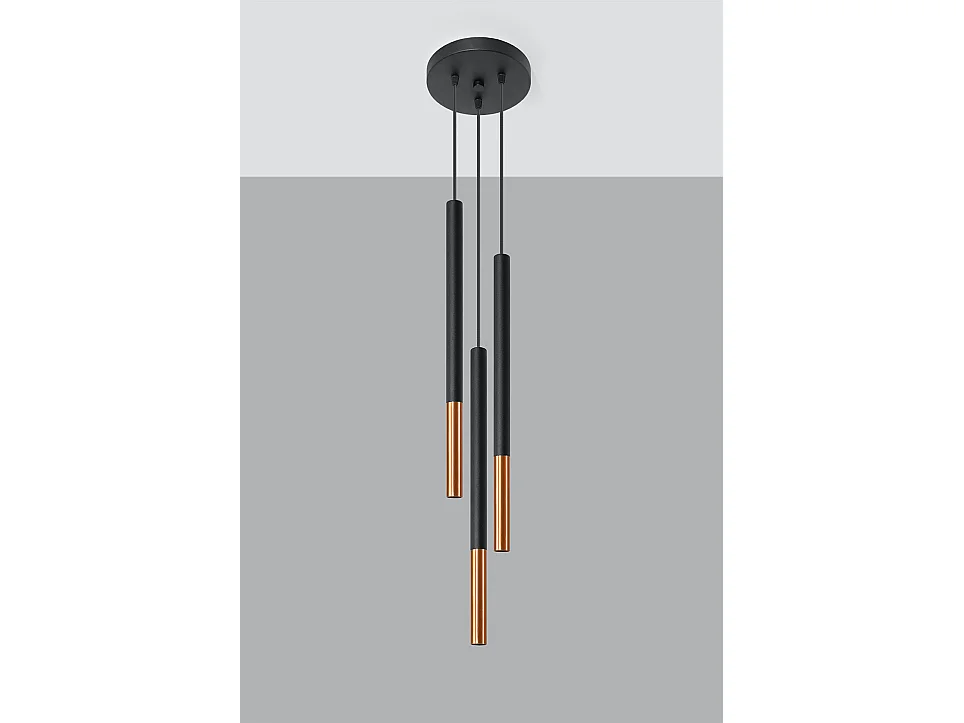 Sollux MOZAICA Suspension Cluster Drop Noir, Cuivre G9