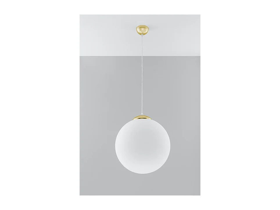 Globe Pendelleuchte White, Gold E27 Globe Pendelleuchte Weiß, Gold E27