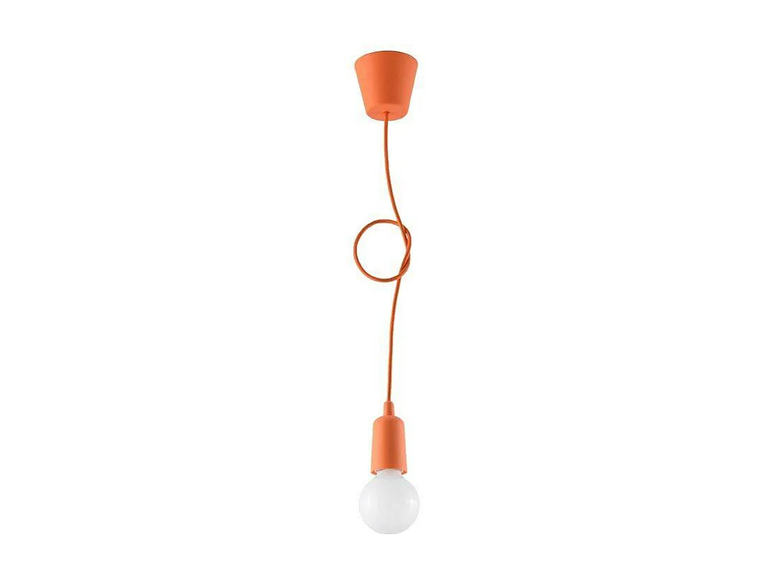 Hanglampen Diego Modern Van  - 1 Lichtbronnen - L.9 X H.90 Cm - Oranje