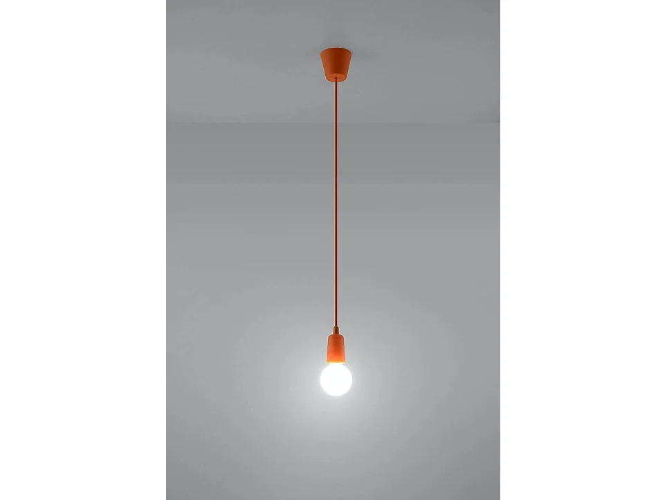 Hanglampen Diego Modern Van  - 1 Lichtbronnen - L.9 X H.90 Cm - Oranje