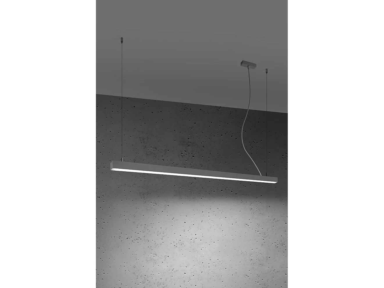 Sollux PINNE Suspension Barre Droite LED 80cm Intégré Gris Clair 4000K