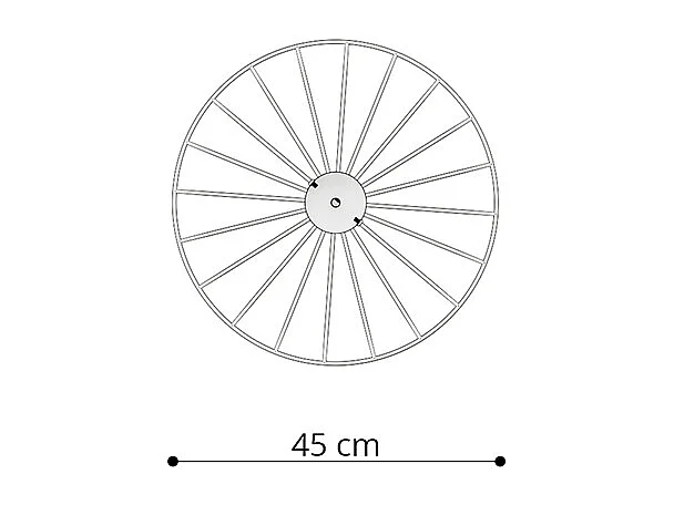 Lampes Suspendues Sirkel Moderne En Acier - 1 Sources Lumineuses - L.45 X H.150 Cm - Noir