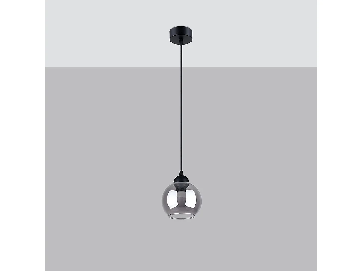 Sollux Alino Plafonnier Dome Suspension Noir