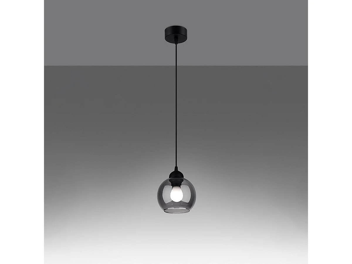Sollux Alino Plafonnier Dome Suspension Noir