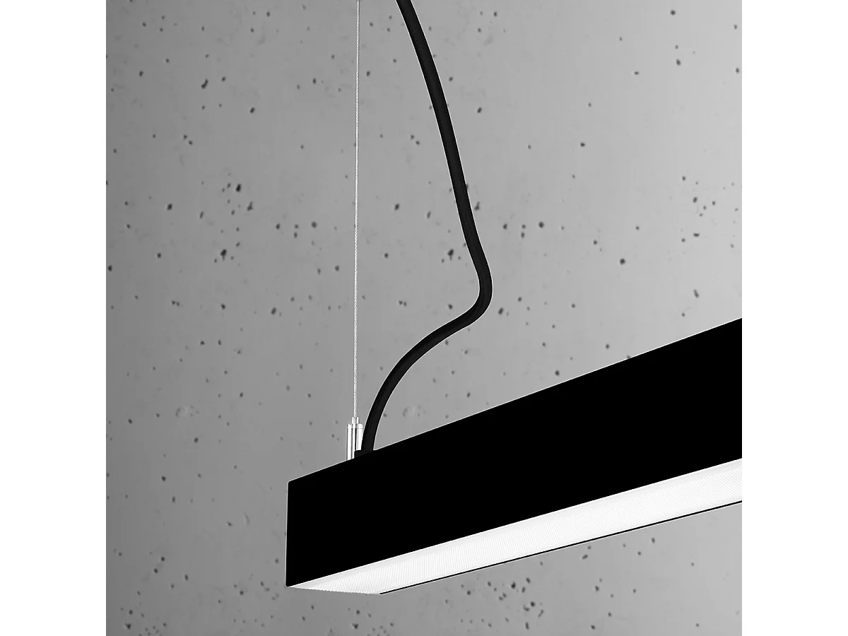 Integrierte LED 145cm Linear Straight Bar Pendelleuchte Schwarz 3000K Lampada a sospensione lineare a barra dritta a LED integrata da 145 cm, nera 3000K