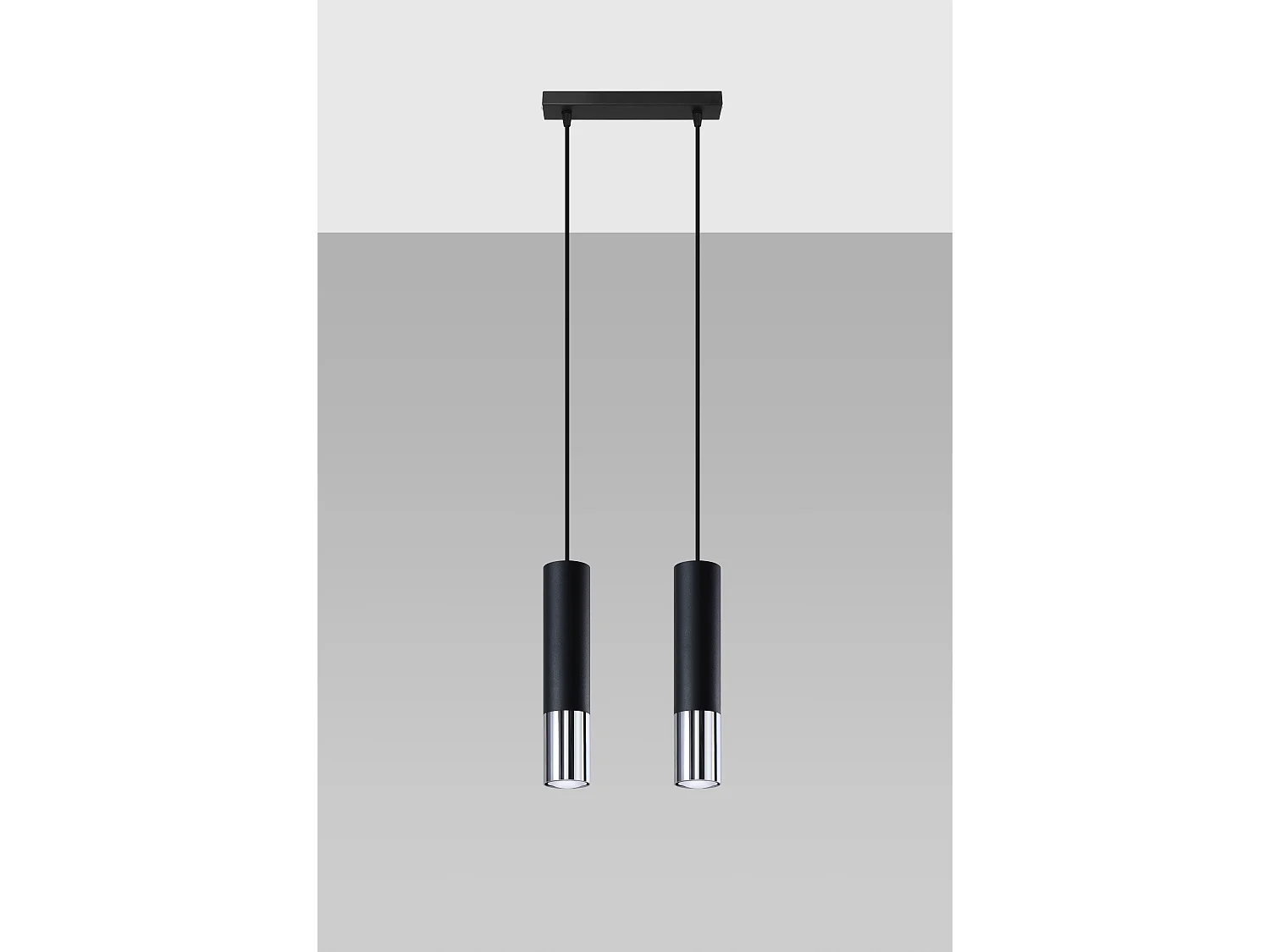 Twin Hanging Pendelleuchte Black, Chrome GU10 Twin Hanging Pendelleuchte Schwarz, Chrom GU10