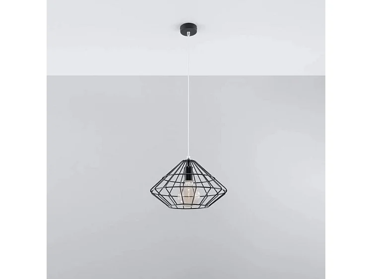 Sollux UMBERTO - 1 Lichtkäfig Deckenanhänger Schwarz, E27