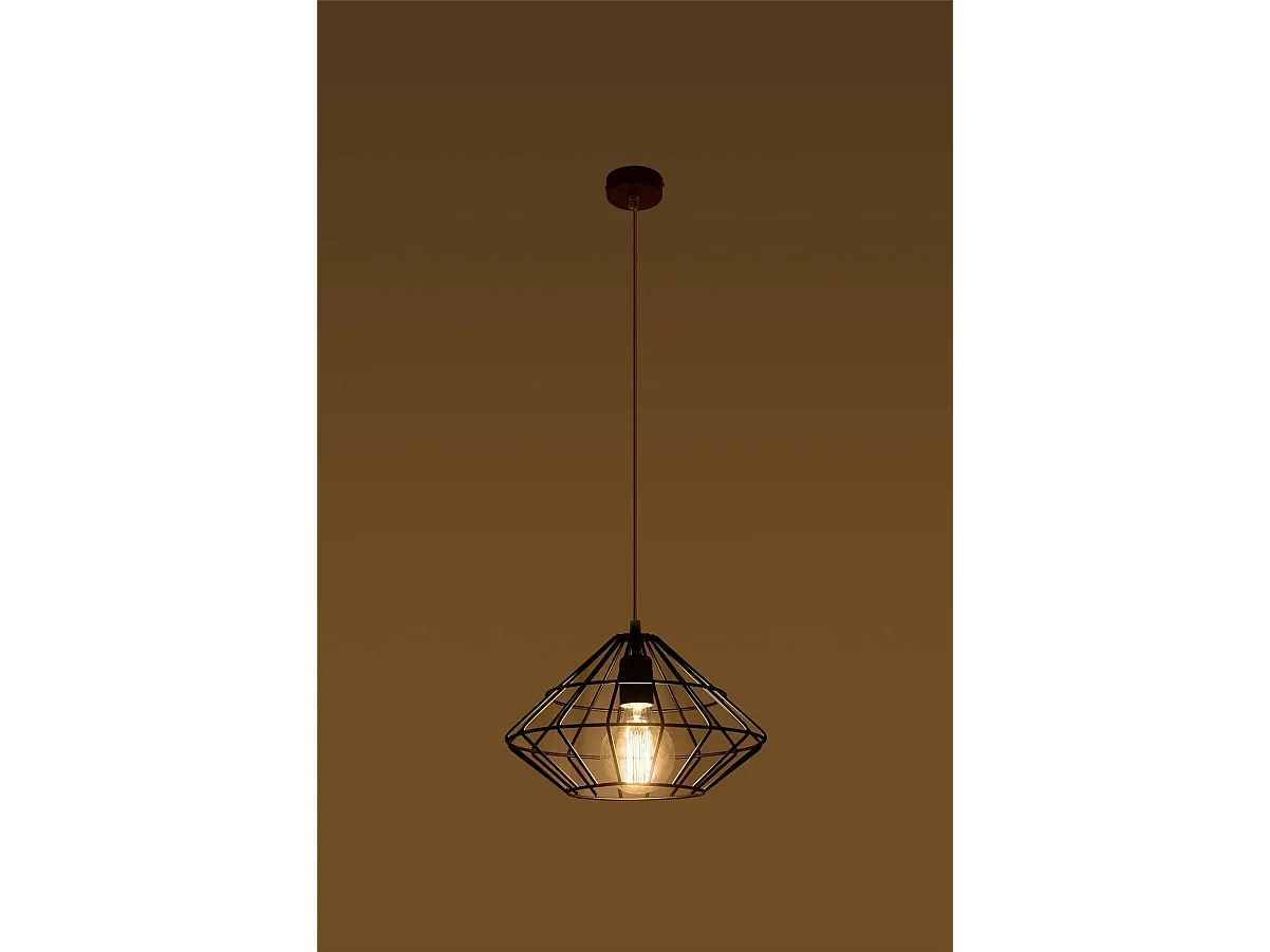 Sollux UMBERTO - 1 Lichtkäfig Deckenanhänger Schwarz, E27