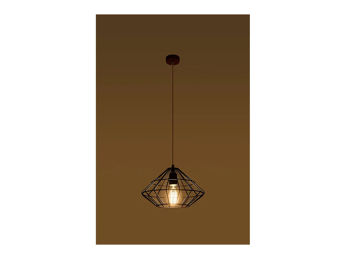 Sollux UMBERTO Plafonnier suspendu à 1 ampoule noir, E27