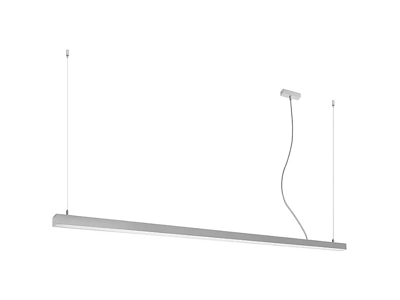 Hanglampen Pinne Minimalistisch Van  - 1 Lichtbronnen - L.200 X H.150 Cm - Grijs
