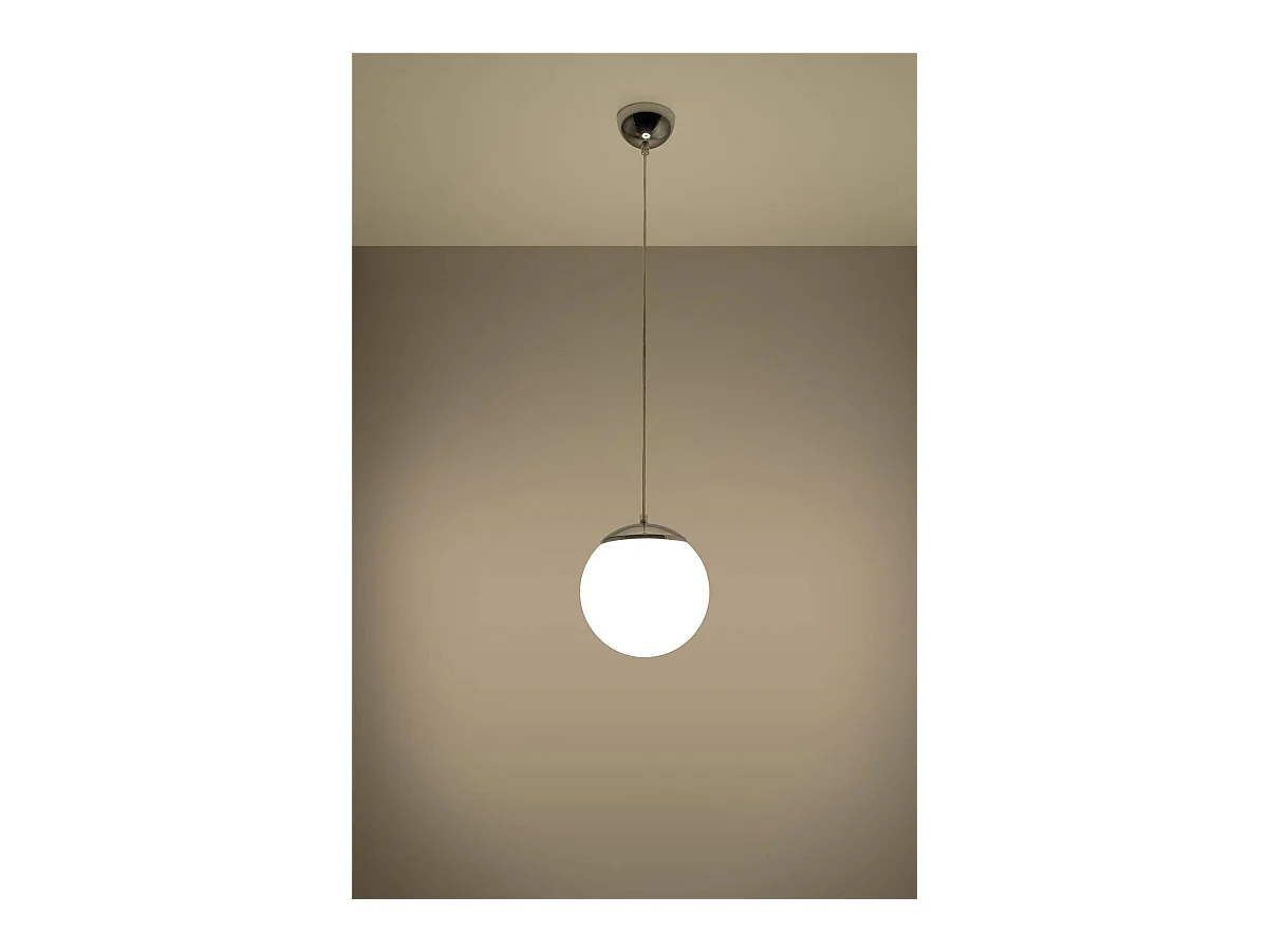 Sollux UGO - 1 licht Globe Anhänger Weiß, Chrom, E27