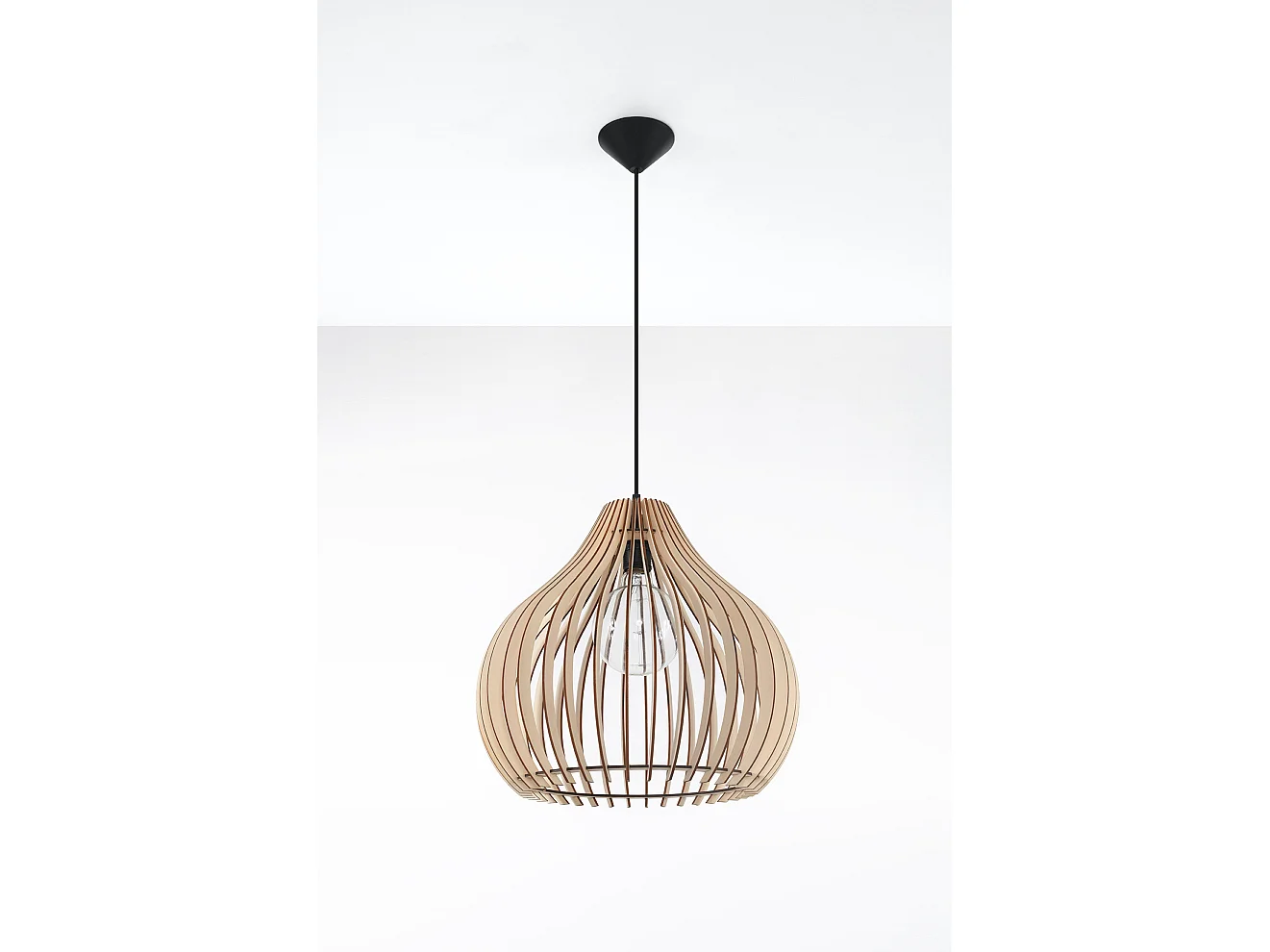 Wire Frame Pendelleuchte Natural Wood E27 Drahtrahmen Pendelleuchte Naturholz E27