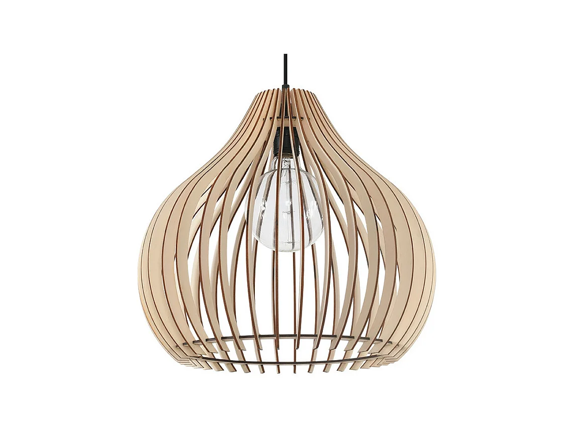 Sollux APRILLA Lampe à Suspension Wire Frame Bois Naturel E27