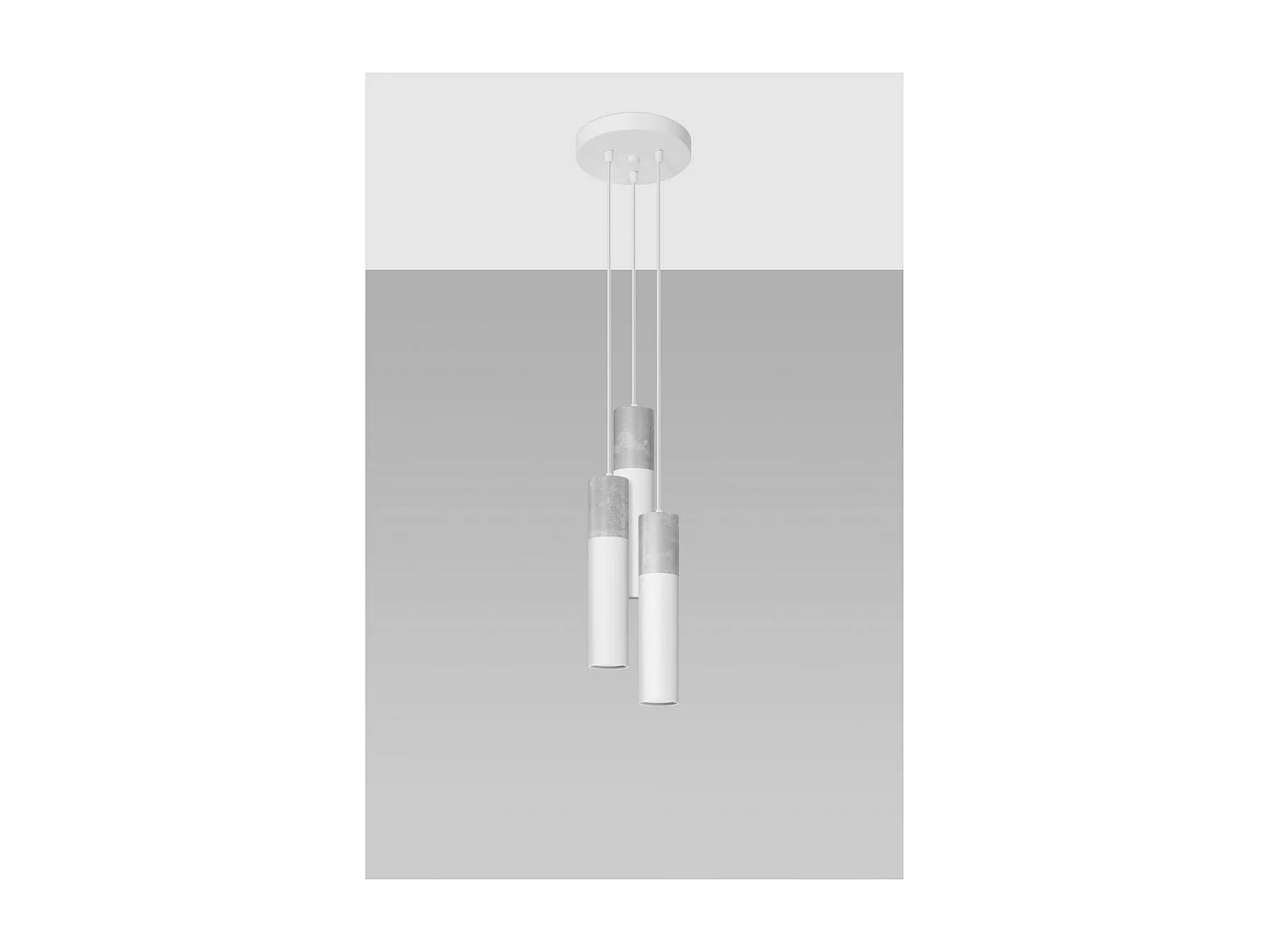 Sollux lichting Borgio Cluster Pendelleuchte, Grau, Weiß, 3x GU10