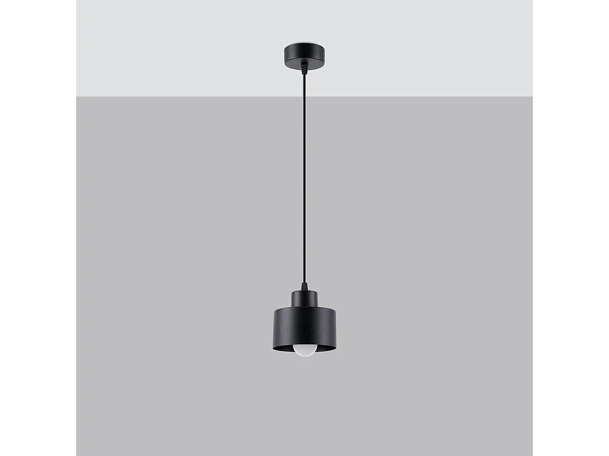 Hanglampen Savar Modern Van  - 1 Lichtbronnen - L.12 X H.120 Cm - Zwart