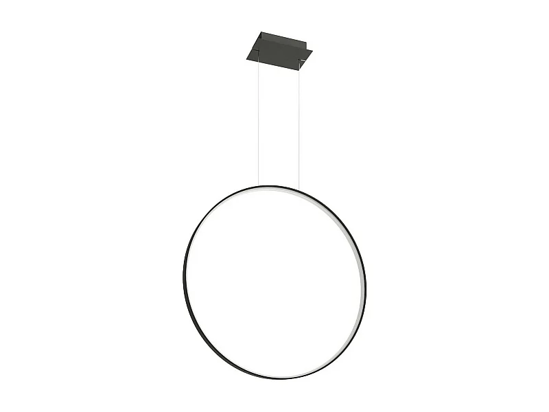 Sollux lichting Rio Integrierte LED-Kreis-Pendel-Deckenleuchte, Schwarz, 3000 K, 5520 lm