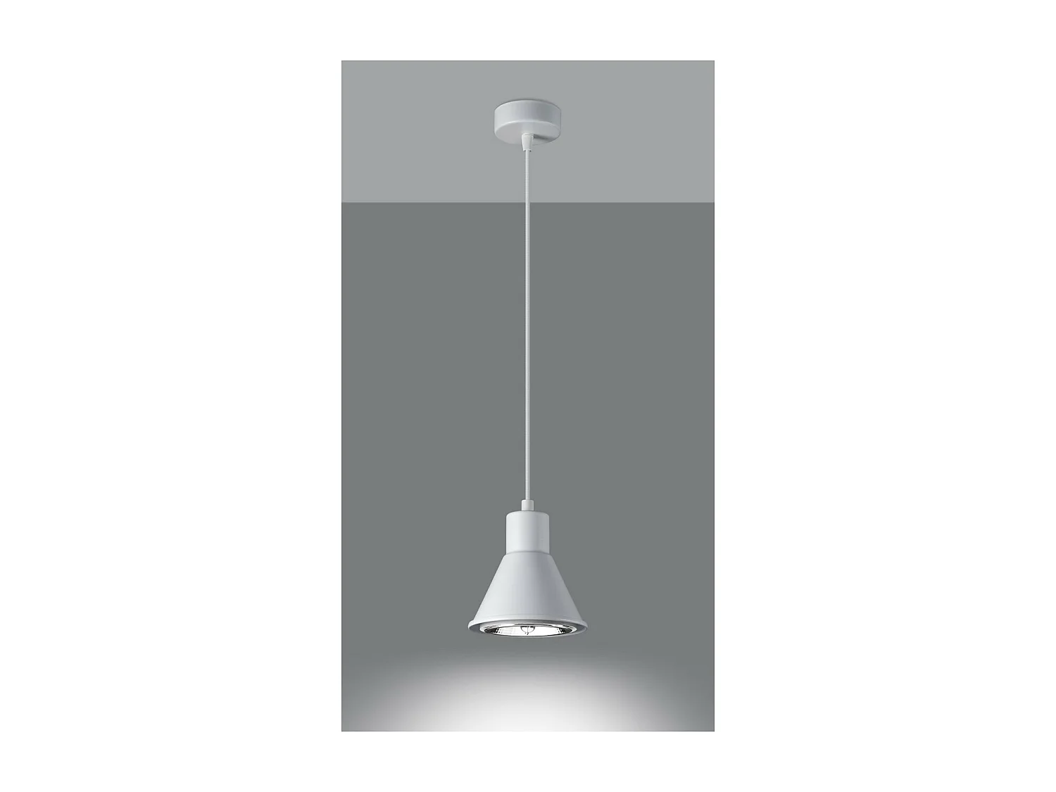 Hanglampen Tazila Modern Van  - 1 Lichtbronnen - L.14 X H.120 Cm - Wit