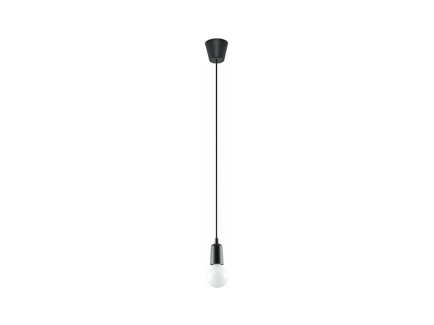 Sollux DIEGO Plafonnier à 1 lumière, noir