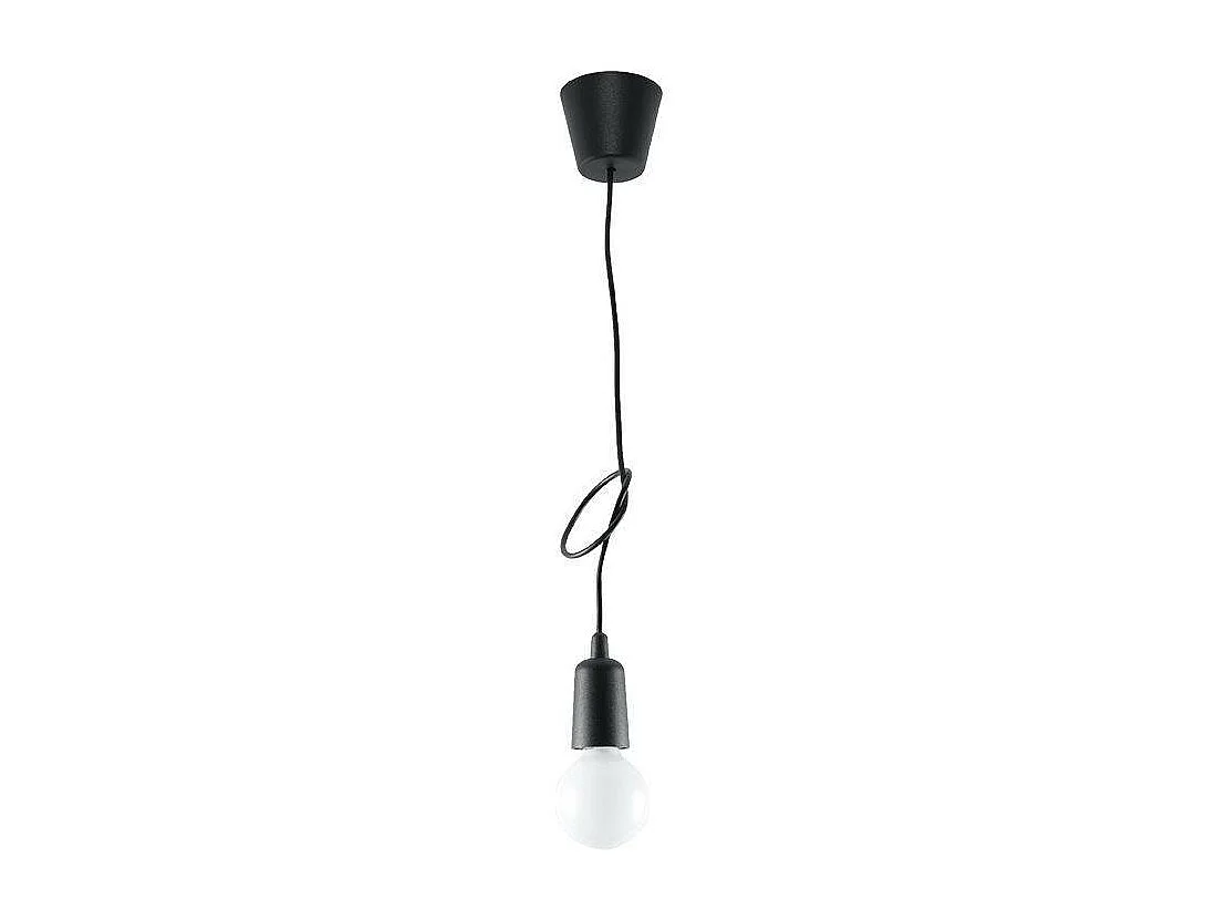 Hanglampen Diego Modern Van  - 1 Lichtbronnen - L.9 X H.90 Cm - Zwart