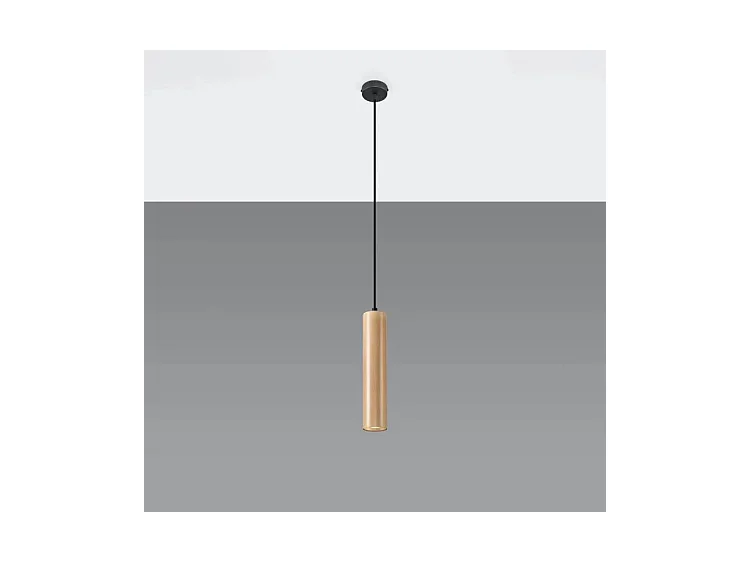 Sollux LINO Suspension Slim 8cm Bois Naturel GU10