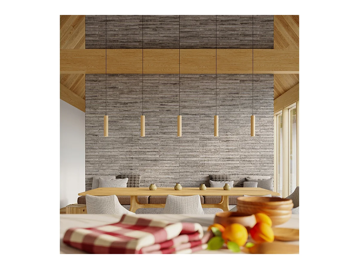 Lampa wisząca LINO 1 drewniana