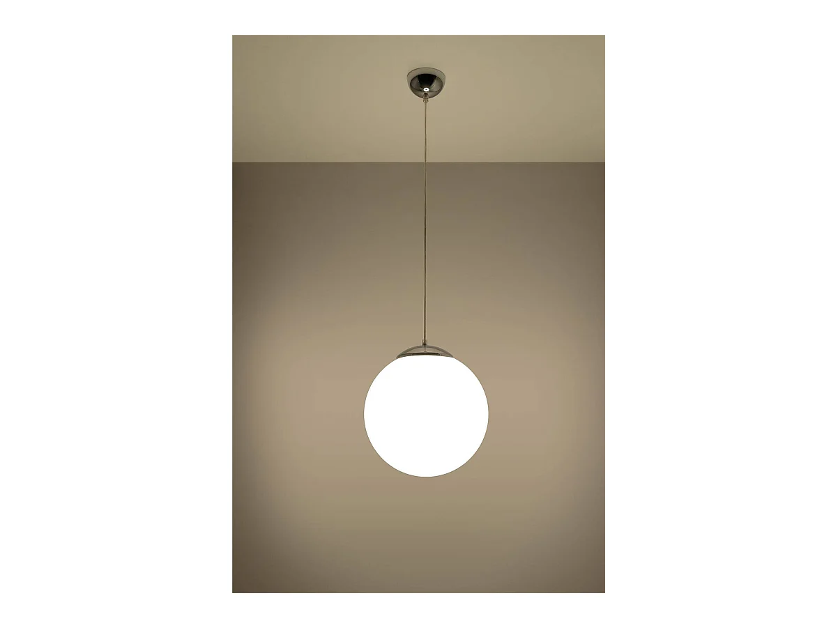 Sollux UGO - 1 licht Globe Anhänger Weiß, Chrom, E27
